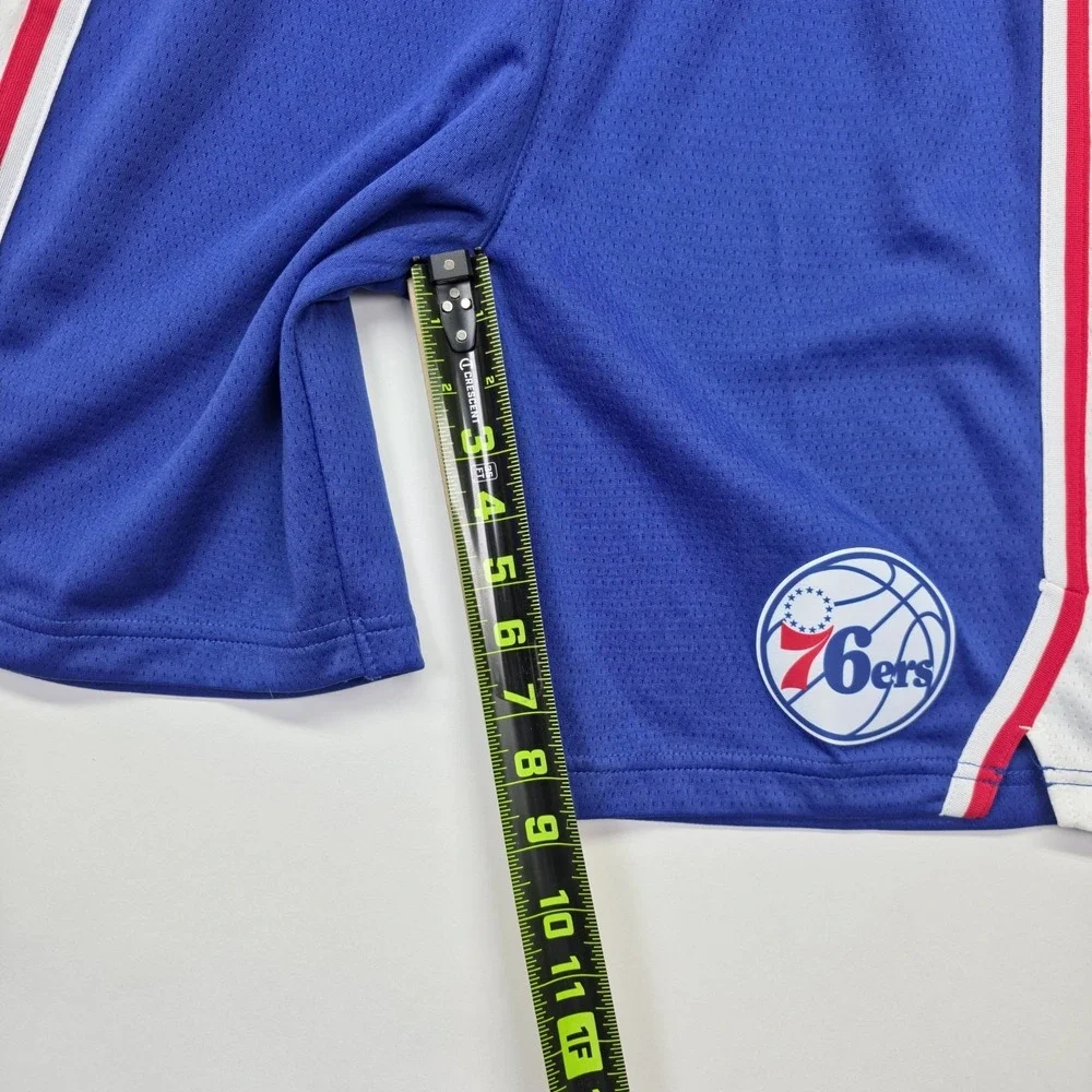 Nike‎ Philadelphia 76ers Youth Shorts Size L 14/16 NBA Blue Basketball New 9Z2B7